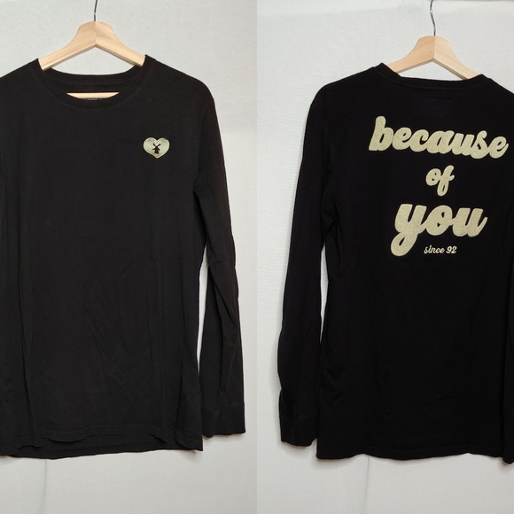 Dutch Bros Other - Dutch Bros Long Sleeve Crew Neck Embroidered Heart Because of You Large Unisex